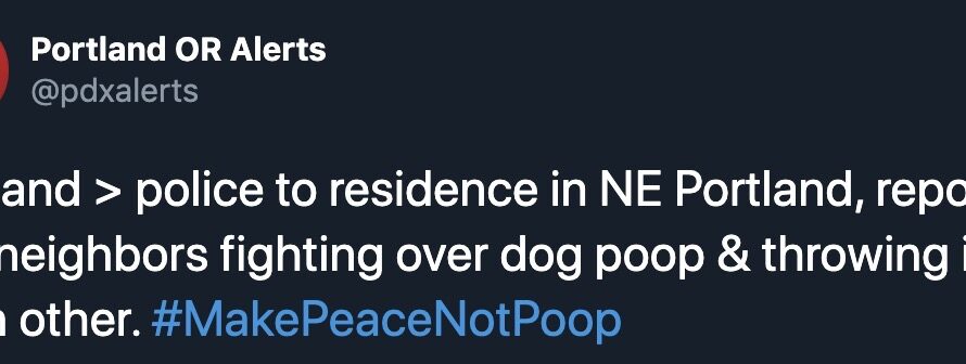 警报：波特兰两邻居打架互相扔狗屎