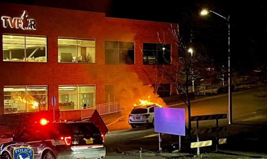 一汽车因司机酒驾起火