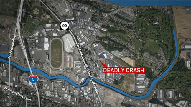 波特兰东北区，轮椅车翻车后，男子被卡车撞死