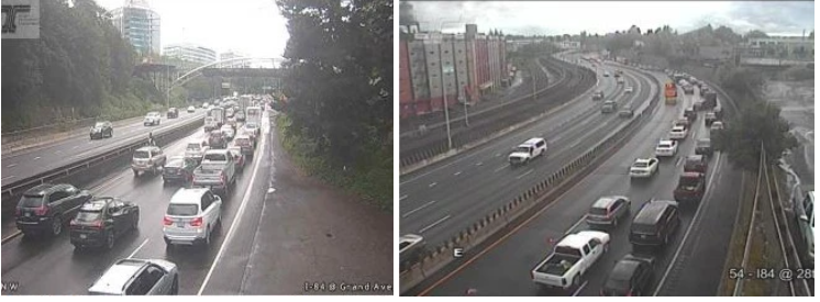 波特兰84号公路关闭近三个小时，大量警察在场