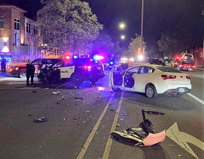 Powell 67街 ，两警察遭遇超速驾驶被撞伤