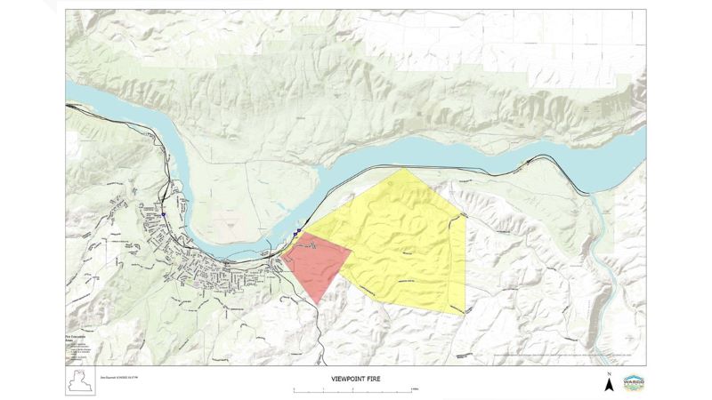 The Dalles 东侧火灾摧毁三所房屋，疏散级别降低
