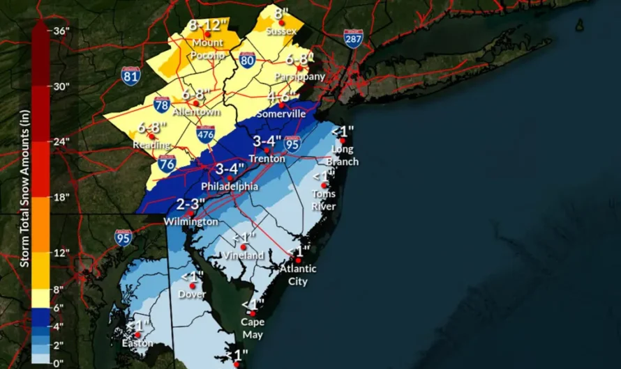 极地涡旋将给纽约带来半英尺厚的降雪，随后带来致命的北极寒流！