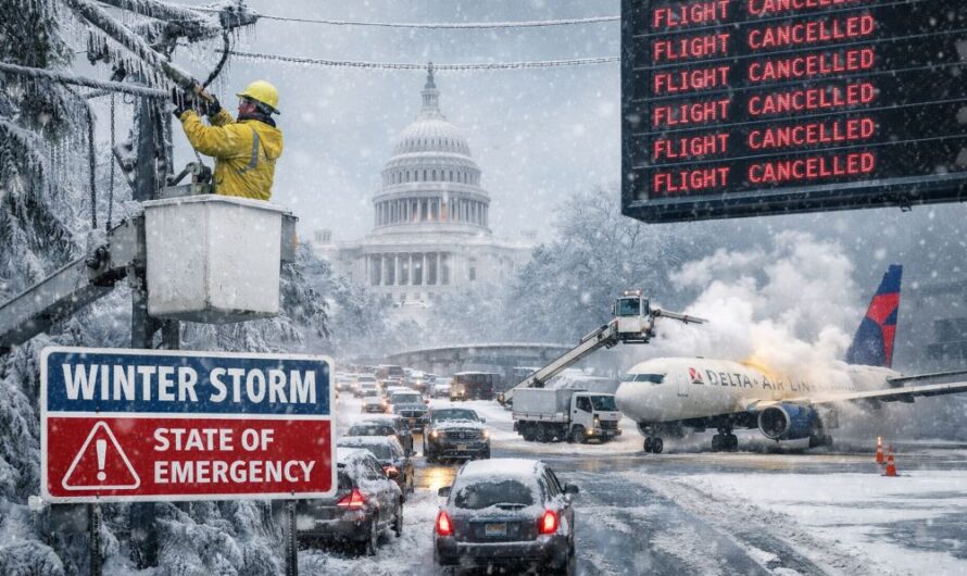 美国遭遇“怪兽级”冬季风暴！逾100万人断电、超1万架航班取消